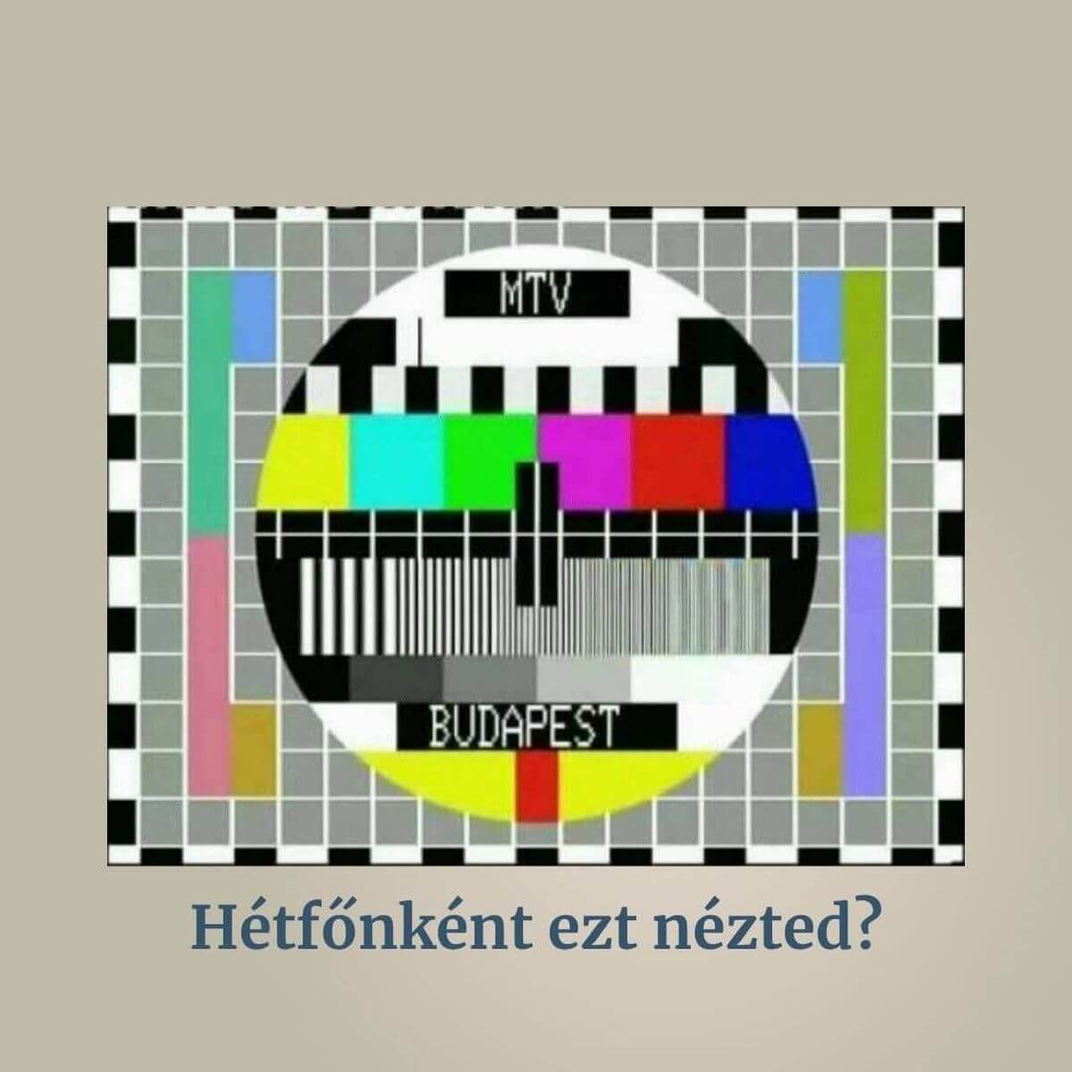 A Magyar Televízió klasszikus, színes monoszkópja, a hétfői adásszünet jele a 80-as években.