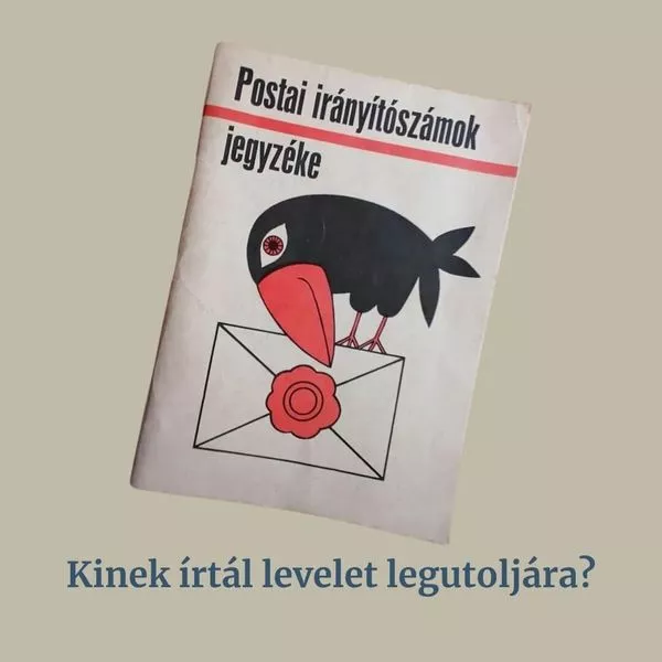 A Postai Irányítószámok Jegyzéke könyv borítója, a 70-es, 80-as évek retró kiadványa.